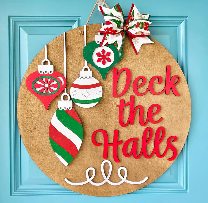 Deck the Halls Ornament Door Hanger-wholesale