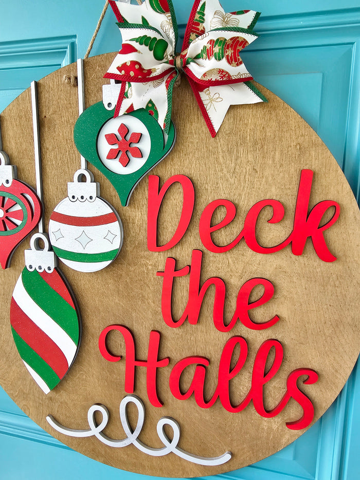 Deck the Halls Ornament Door Hanger-wholesale