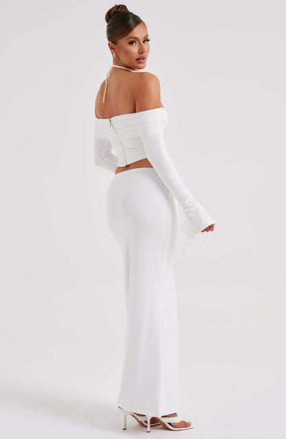 Deema Maxi Skirt - Ivory Skirt Babyboo Fashion Premium Exclusive Design