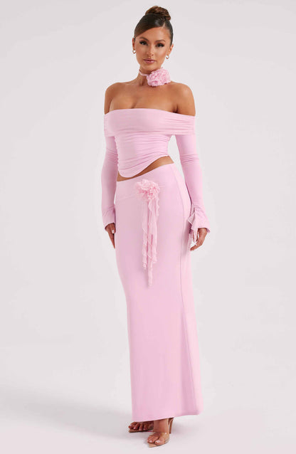 Deema Maxi Skirt - Pink Skirt Babyboo Fashion Premium Exclusive Design