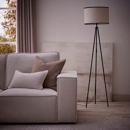 Dione Contrast Trim Tripod Floor Lamp - DUSK