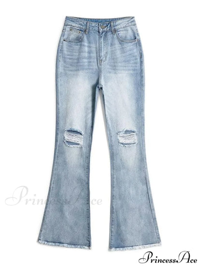 Distressed Halter Graceful Knit Mini Dress Jeans