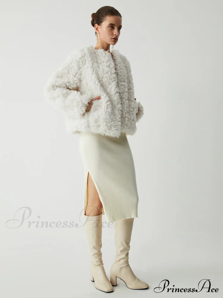 Double Pockets Graceful Fleece Jacket Jackets