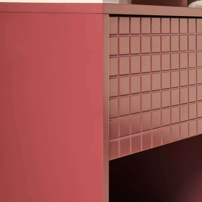 Drew Checkerboard Bedside Table - Shiraz