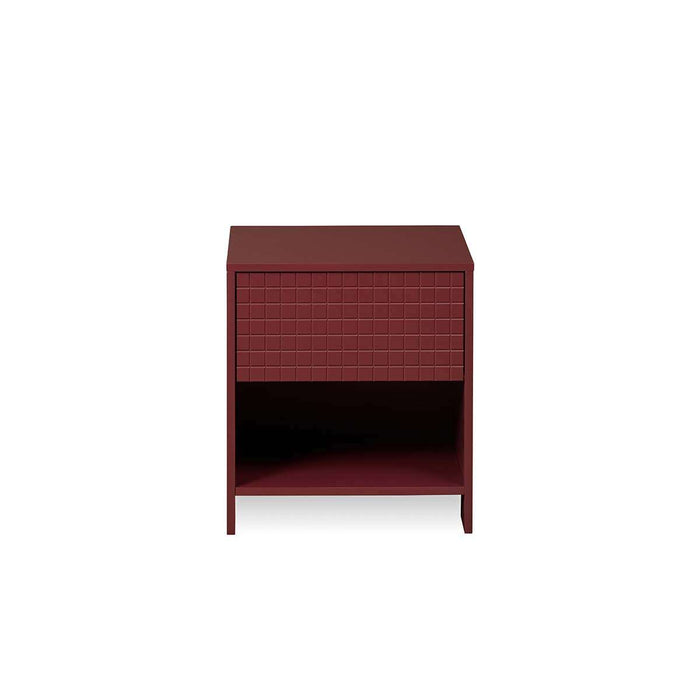 Drew Checkerboard Bedside Table - Shiraz