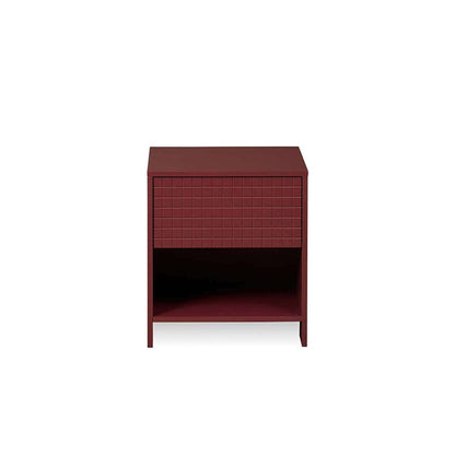 Drew Checkerboard Bedside Table - Shiraz