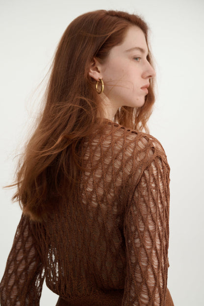 Drop stitch cropped cardigan