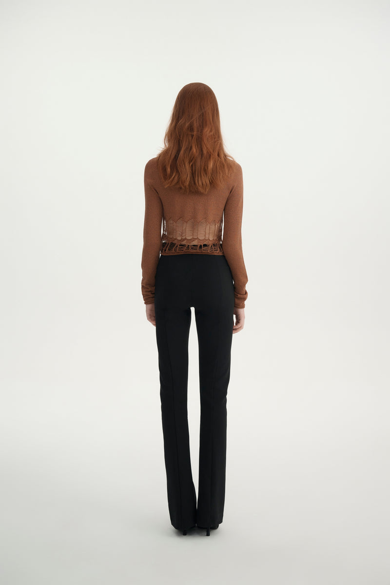 Drop stitch cropped top