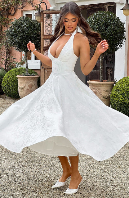 Effie Midi Dress - Ivory Dress Babyboo Fashion Premium Exclusive Design