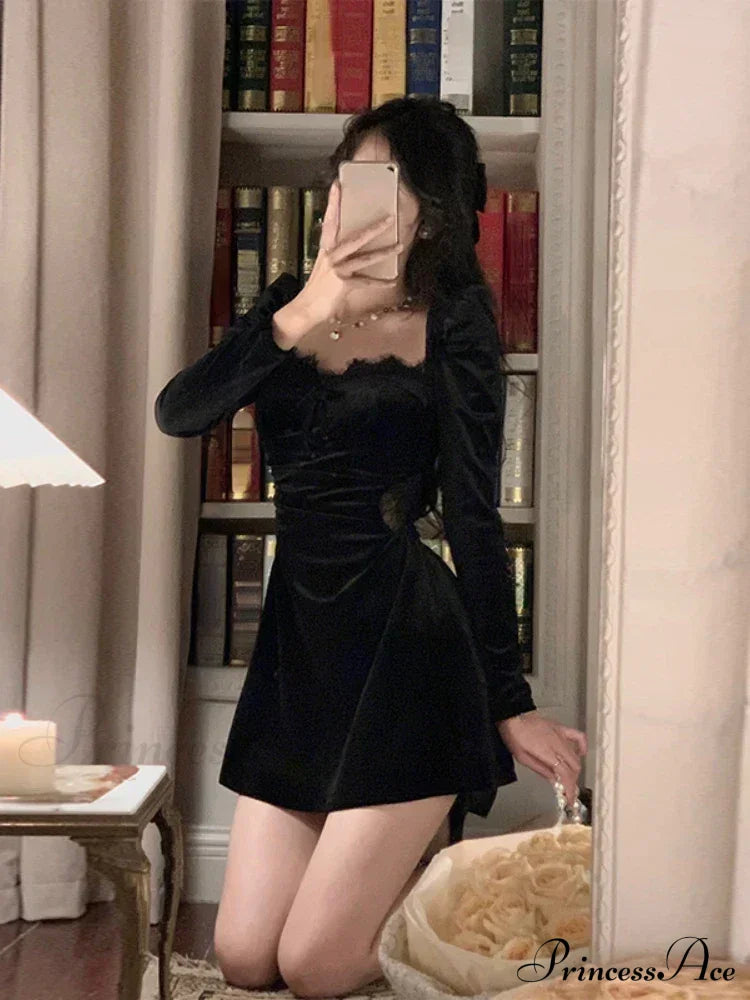 Elegant Midi Dress Trendy With Puff Sleeves
