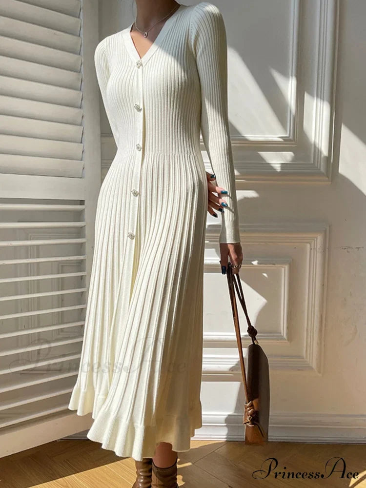 Elegant Off Shoulder Trendy Patchwork Floor Length Dress White / S