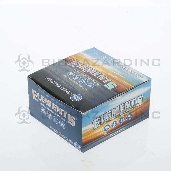 Elements® | 'Retail Display' Connoisseur Rolling Papers King Slim | 110mm - Classic White - 24 Count Rolling Papers Elements