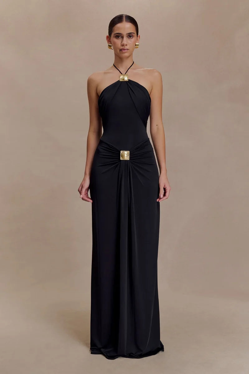 Elena Halter Maxi Dress