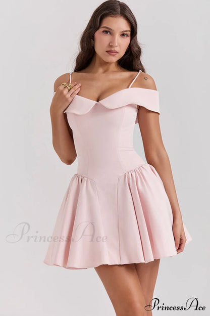 Elida Black Stylish Mini Dress