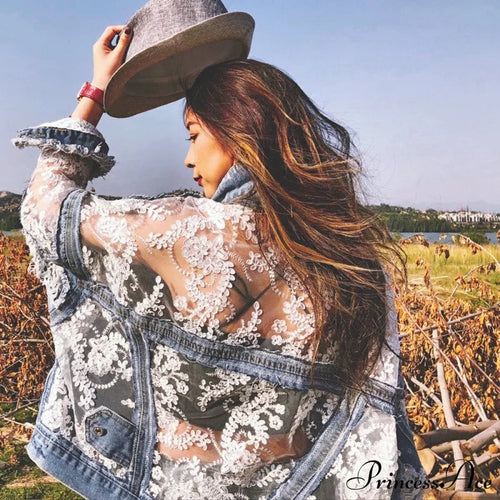 Embroidery Patchwork Stylish Denim Jacket
