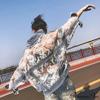 Embroidery Patchwork Stylish Denim Jacket