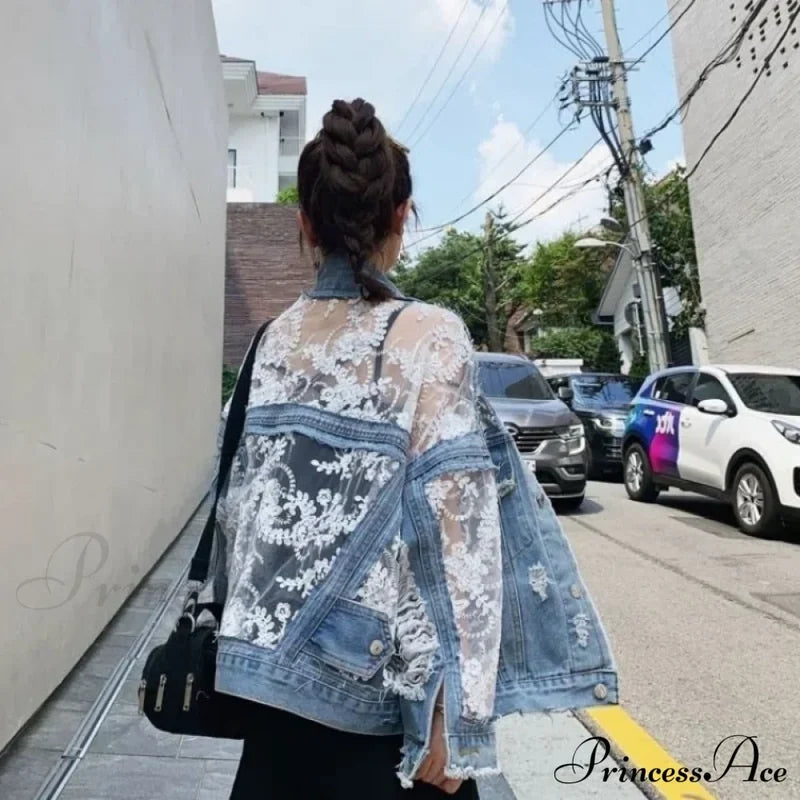 Embroidery Patchwork Stylish Denim Jacket