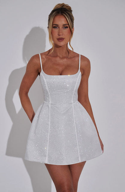 Emma Mini Dress - Ivory Dress Babyboo Fashion Premium Exclusive Design
