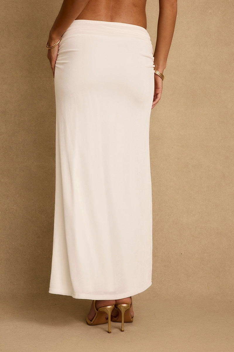 Emmeline White Maxi Skirt