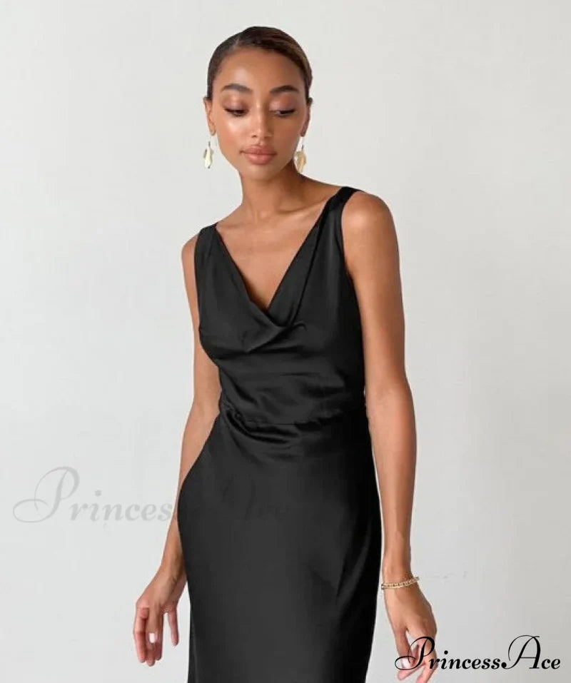 Enela Satin Stylish Maxi Dress