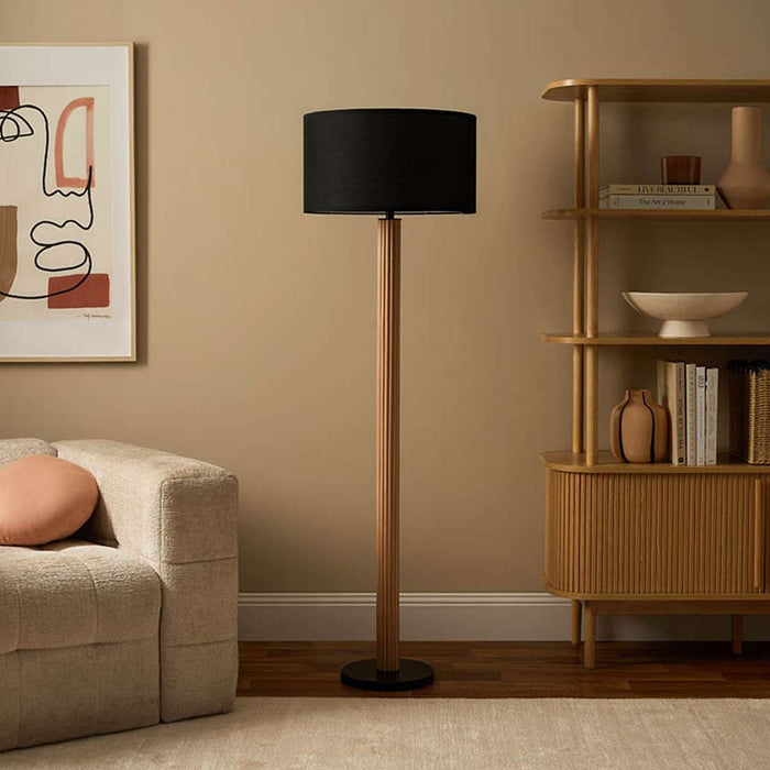 Eve Black Marble Base Floor Lamp