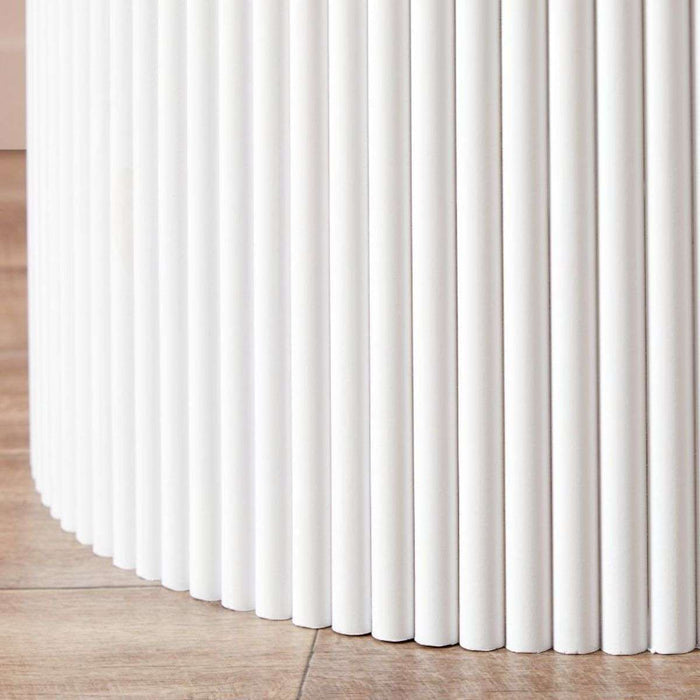Eve Drum Side Table - White