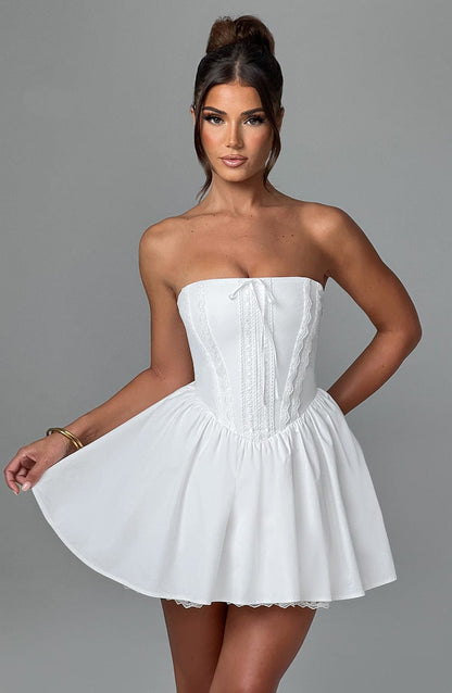 Evie Mini Dress - Ivory Dress Babyboo Fashion Premium Exclusive Design