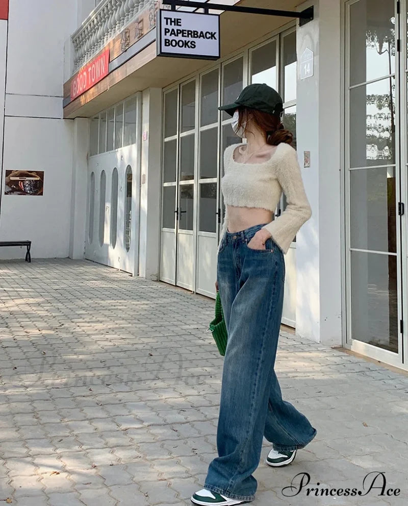 Fabulous Solid Color V Neck Classic Long Sleeve Sweater - Coffee Women Clothing
