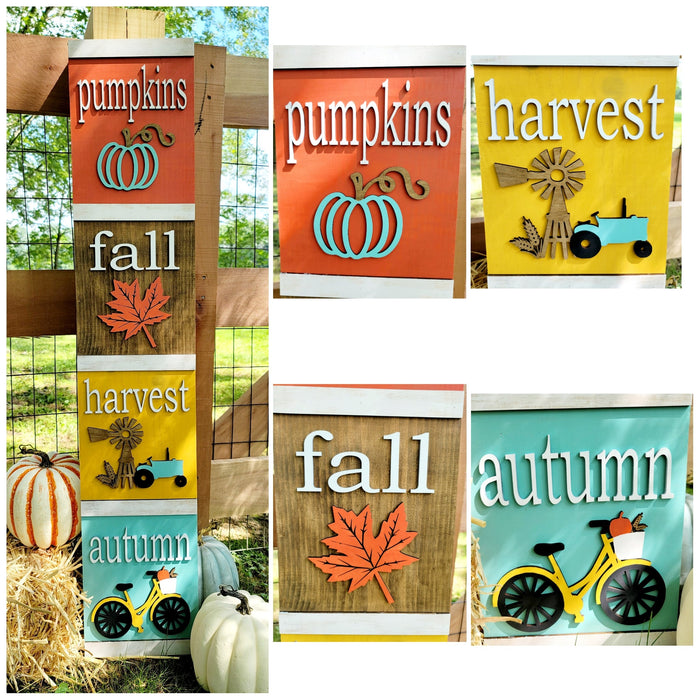 Fall 4 section porch leaner- wholesale