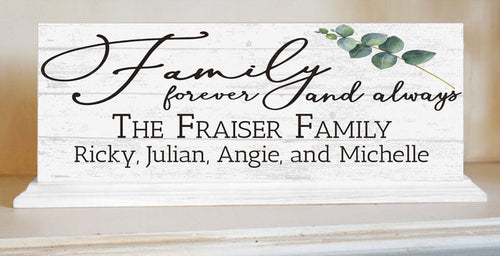 Family Name Sign With Names FAMILY FOREVER & ALWAYS - Broad Bay Personalized Gifts Shipped Fast