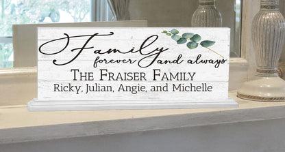 Family Name Sign With Names FAMILY FOREVER & ALWAYS - Broad Bay Personalized Gifts Shipped Fast