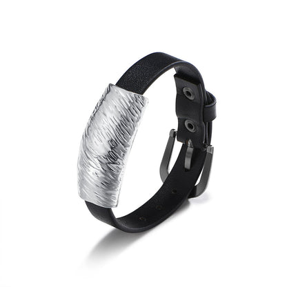 Faux leather bracelet