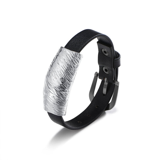 Faux leather bracelet