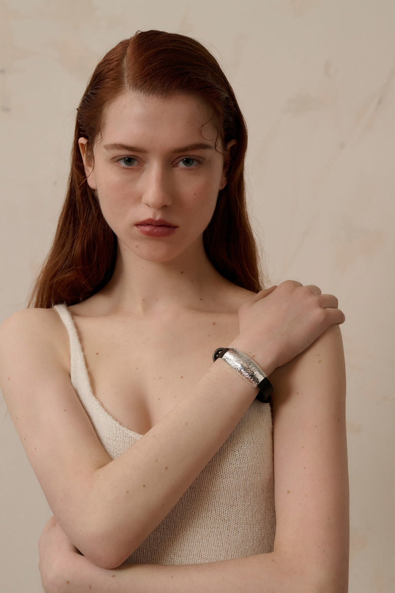Faux leather bracelet