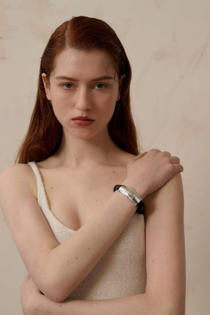 Faux leather bracelet