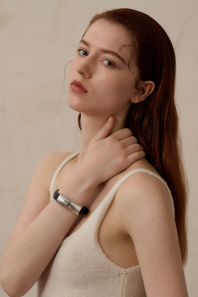 Faux leather bracelet