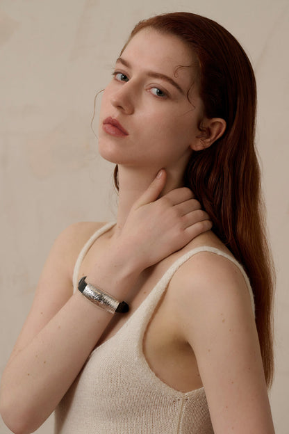 Faux leather bracelet