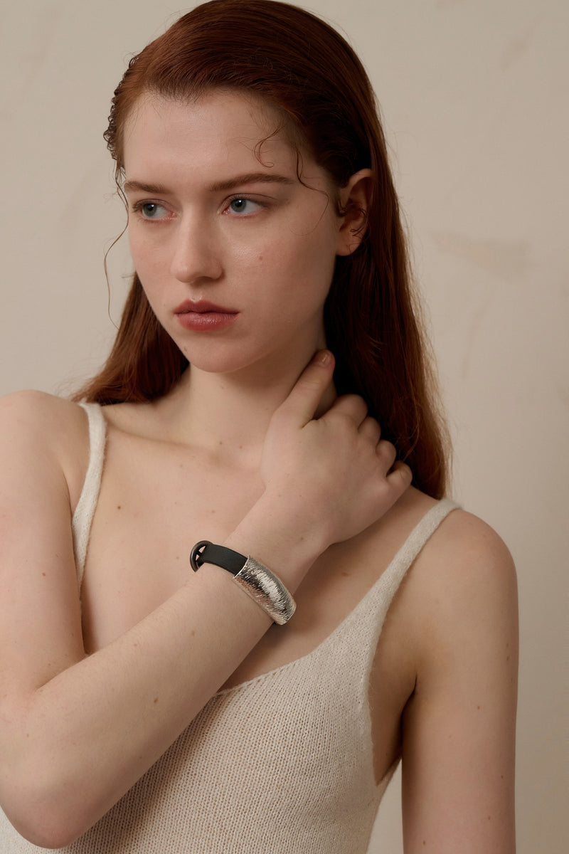 Faux leather bracelet