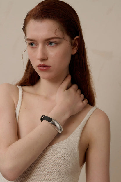 Faux leather bracelet