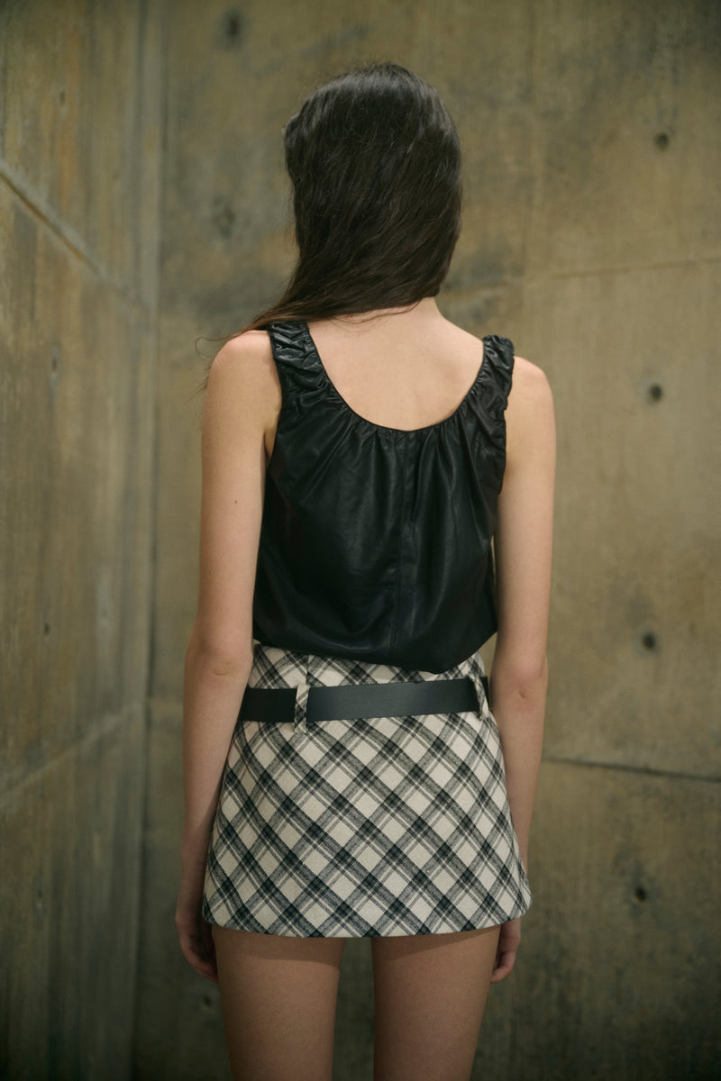 Faux leather tank