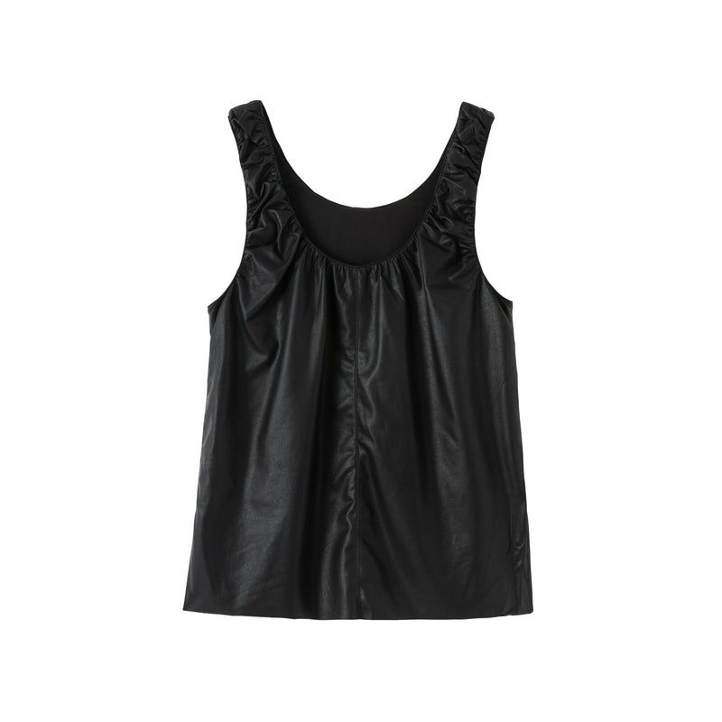 Faux leather tank