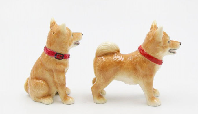 Fine Porcelain Tableware - Shiba Inu Salt & Pepper Shakers 20777