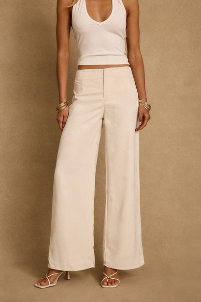 Finnian Ivory Jacquard Trousers