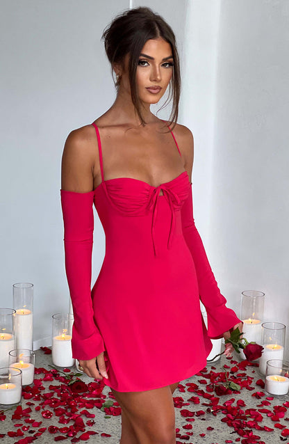 Fiona Mini Dress - Pink Dress Babyboo Fashion Premium Exclusive Design