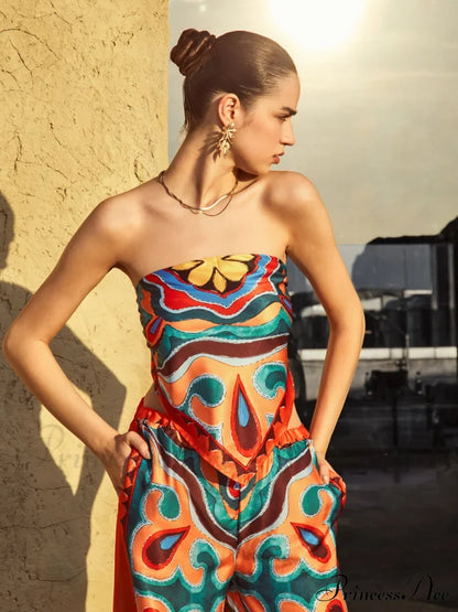 Flaming Passions Graceful Back Tie Top Tank Tops & Camis