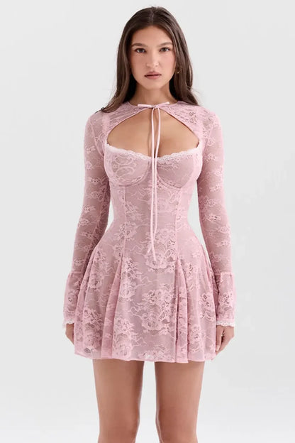 Fleuré Rosé Lace Two-Piece Set