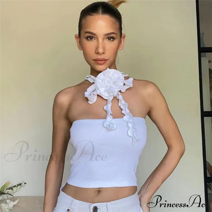 Floral Frill Strappy Charming Wrap Around Crop Top