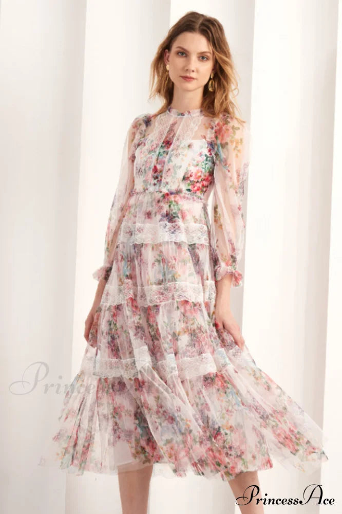 Floral Wonder Stylish Midi Dress