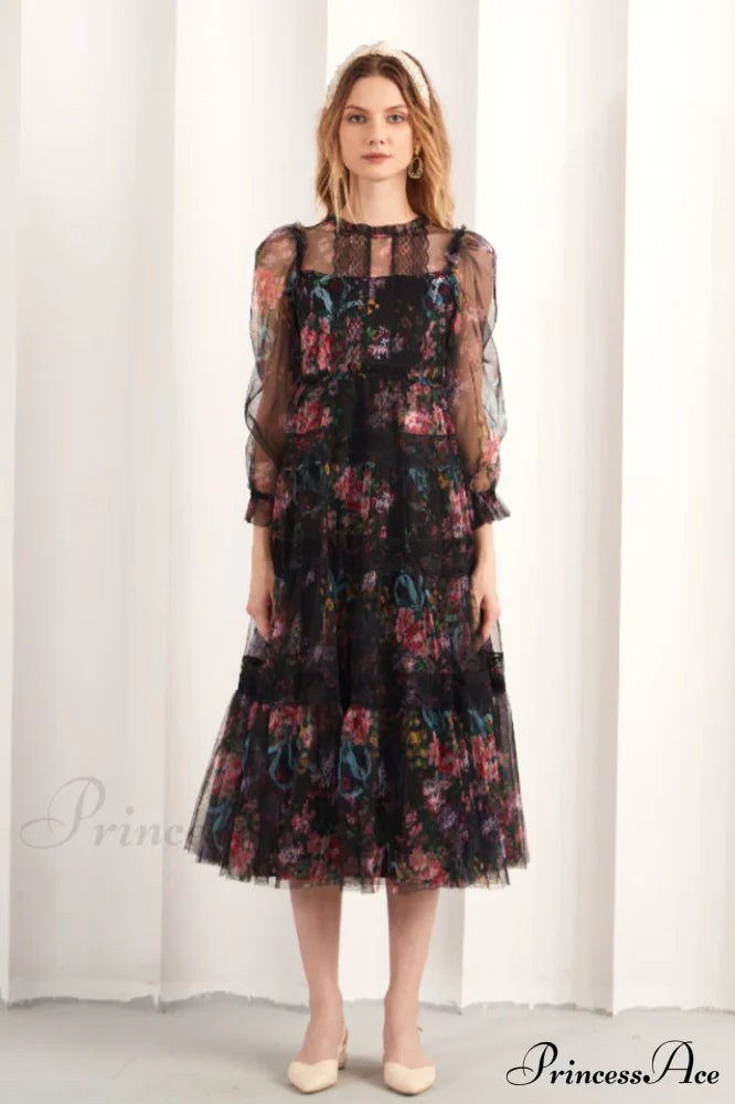 Floral Wonder Stylish Midi Dress
