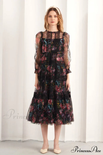 Floral Wonder Stylish Midi Dress